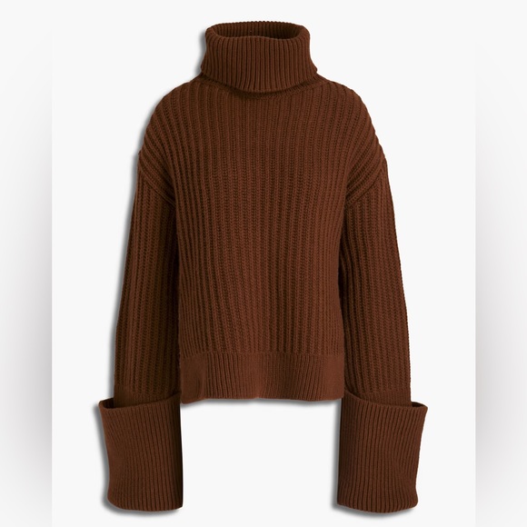 The Row Aneke oversized Ribbed Wool Turtleneck Sweater | Size XL - Picture 2 of 5